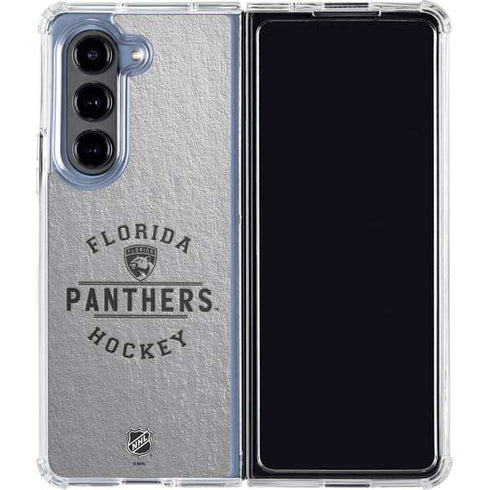 NHL Florida Panthers Black Text Galaxy Z Fold5 5G Clear Case