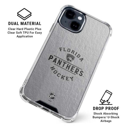 NHL Florida Panthers Black Text iPhone 15 Clear Case