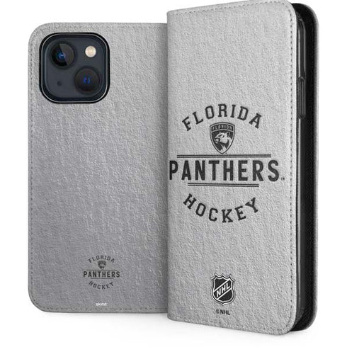 NHL Florida Panthers Black Text iPhone 15 Plus Folio Case