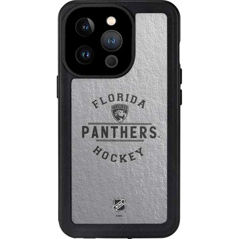 NHL Florida Panthers Black Text iPhone 15 Pro Waterproof Case