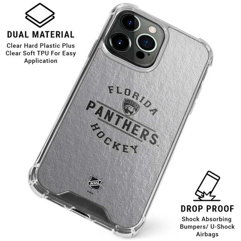 NHL Florida Panthers Black Text iPhone 16 Pro Clear Case