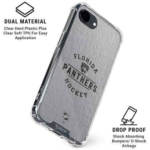 NHL Florida Panthers Black Text iPhone 16e Clear Case