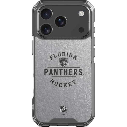 NHL Florida Panthers Black Text iPhone 18 Pro Clear Case