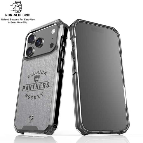 NHL Florida Panthers Black Text iPhone 18 Pro Clear Case