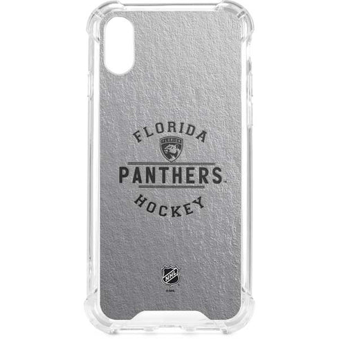 NHL Florida Panthers Black Text iPhone XS Clear Case