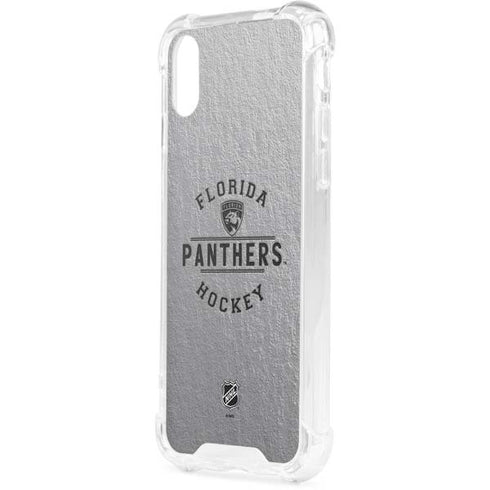 NHL Florida Panthers Black Text iPhone XS Clear Case