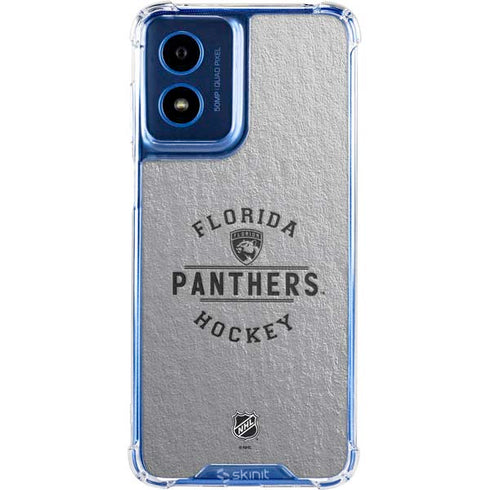NHL Florida Panthers Black Text Moto G 5G (2024) Clear Case