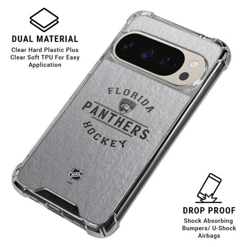 NHL Florida Panthers Black Text Pixel 9/9 Pro Clear Case