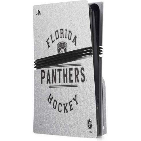 NHL Florida Panthers Black Text PS5 Pro Disk Console Skin