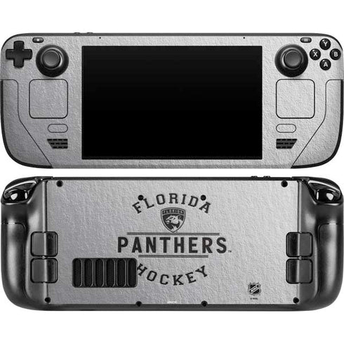 NHL Florida Panthers Black Text Steam Deck Handheld Gaming Computer OLED Skin