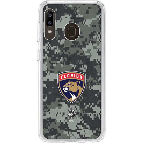 NHL Florida Panthers Camo Galaxy A20 Clear Case