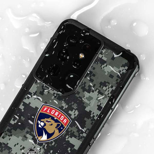 NHL Florida Panthers Camo Galaxy S24 Ultra Waterproof Case