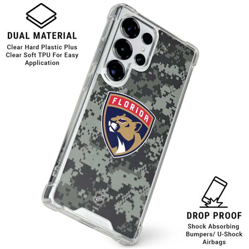 NHL Florida Panthers Camo Galaxy S25 Ultra Clear Case