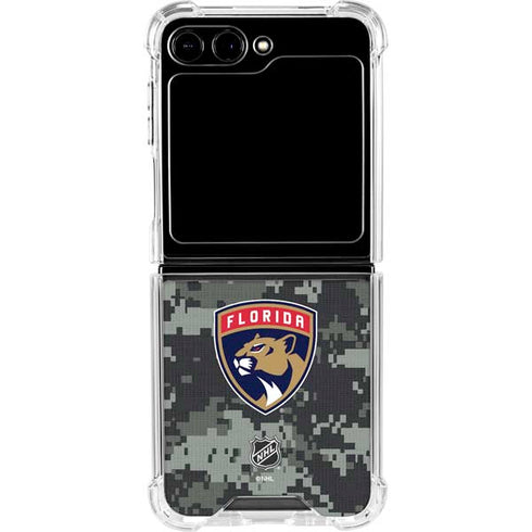 NHL Florida Panthers Camo Galaxy Z Flip6 Clear Case