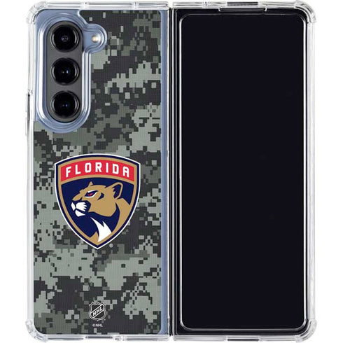 NHL Florida Panthers Camo Galaxy Z Fold5 5G Clear Case
