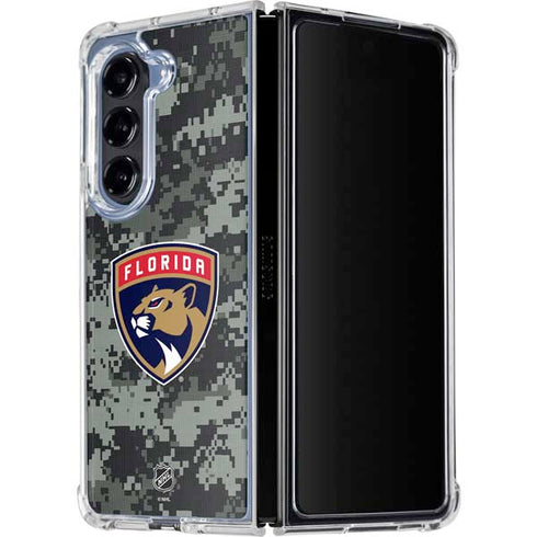 NHL Florida Panthers Camo Galaxy Z Fold5 5G Clear Case