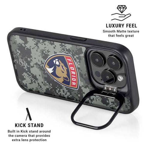 NHL Florida Panthers Camo iPhone 13 Pro Kickstand Case
