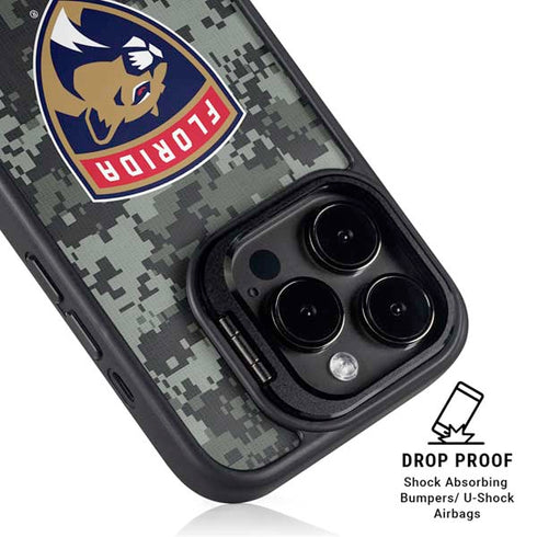 NHL Florida Panthers Camo iPhone 14 Pro Kickstand Case