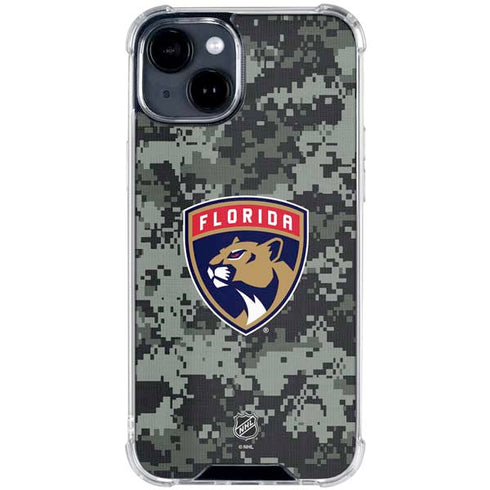 NHL Florida Panthers Camo iPhone 15 Clear Case
