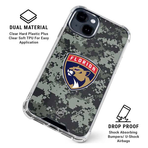 NHL Florida Panthers Camo iPhone 15 Clear Case
