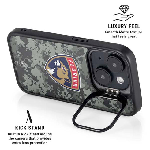NHL Florida Panthers Camo iPhone 15 Plus Kickstand Case