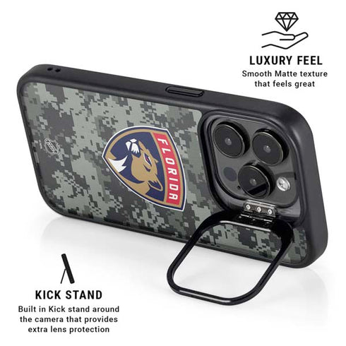 NHL Florida Panthers Camo iPhone 15 Pro Kickstand Case
