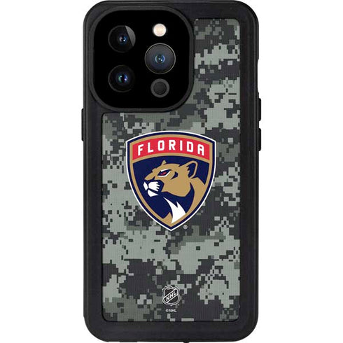 NHL Florida Panthers Camo iPhone 15 Pro Waterproof Case