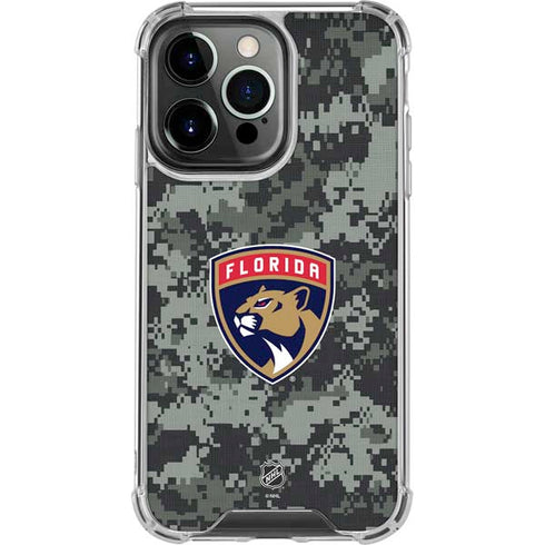 NHL Florida Panthers Camo iPhone 16 Pro Clear Case
