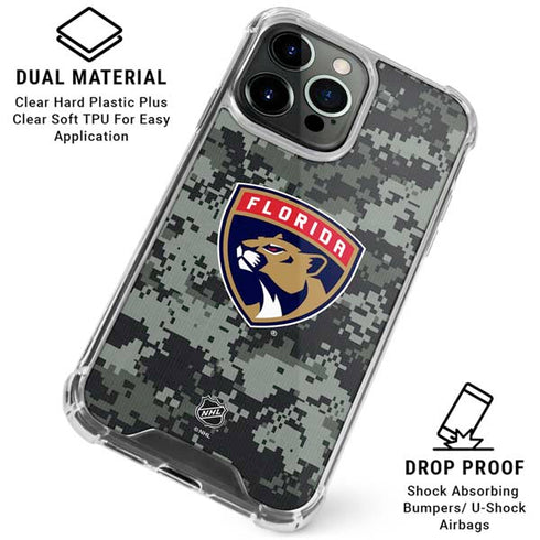 NHL Florida Panthers Camo iPhone 16 Pro Clear Case