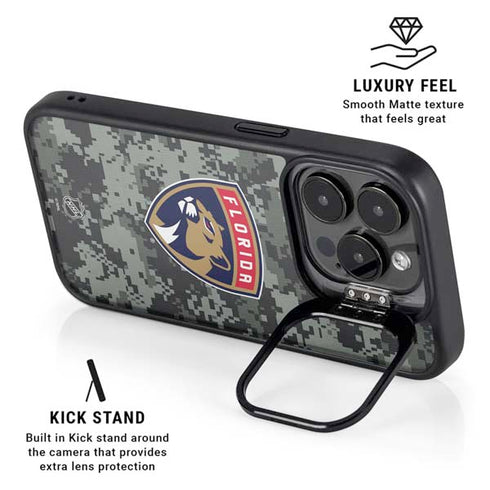 NHL Florida Panthers Camo iPhone 16 Pro Kickstand Case