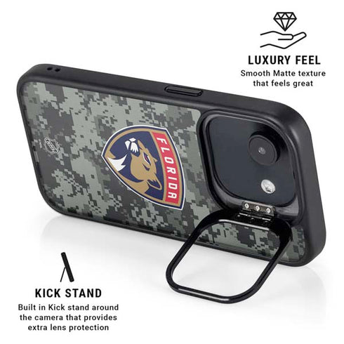 NHL Florida Panthers Camo iPhone 16e Kickstand Case
