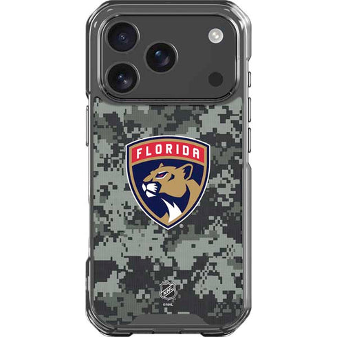 NHL Florida Panthers Camo iPhone 18 Pro Clear Case