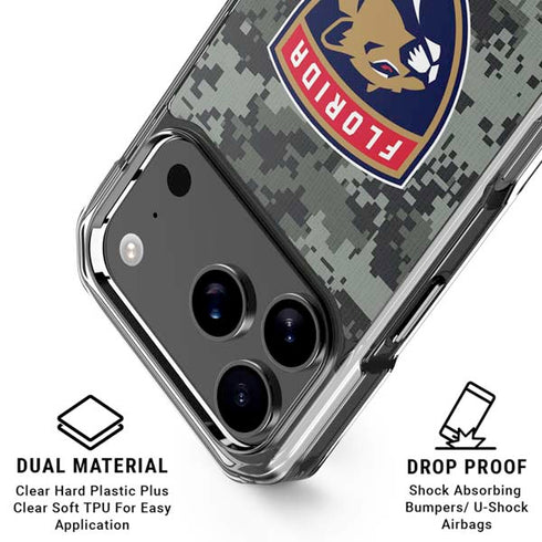 NHL Florida Panthers Camo iPhone 18 Pro Clear Case