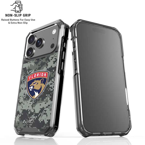 NHL Florida Panthers Camo iPhone 18 Pro Clear Case