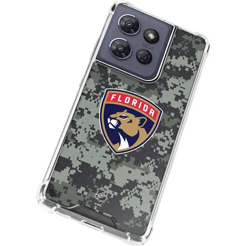 NHL Florida Panthers Camo Moto G 5G (2025) Clear Case