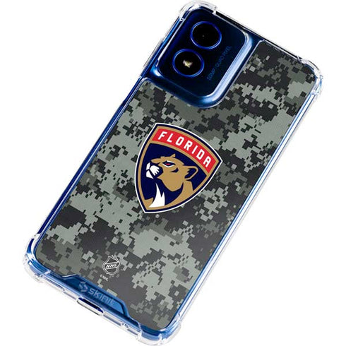 NHL Florida Panthers Camo Moto G 5G (2024) Clear Case