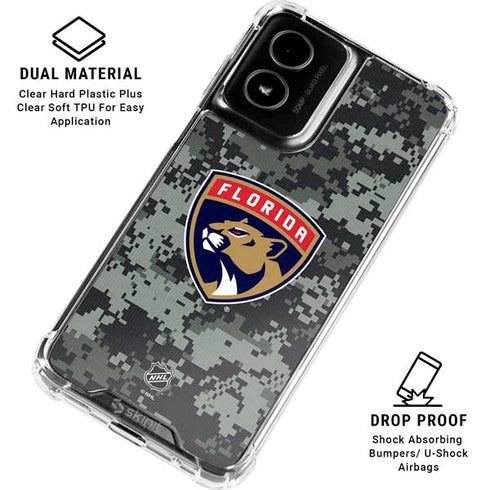 NHL Florida Panthers Camo Moto G Power 5G (2024) Clear Case