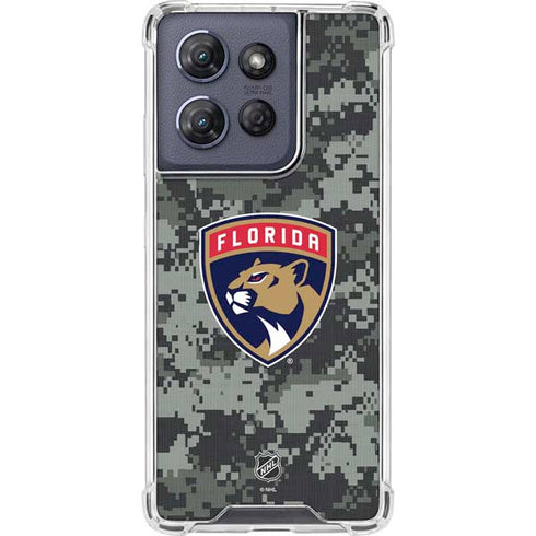 NHL Florida Panthers Camo Moto G Stylus 5G (2025) Clear Case