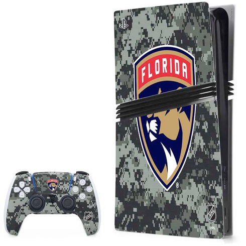 NHL Florida Panthers Camo PS5 Pro Bundle Skin