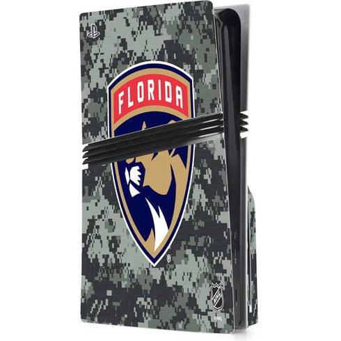 NHL Florida Panthers Camo PS5 Pro Disk Console Skin