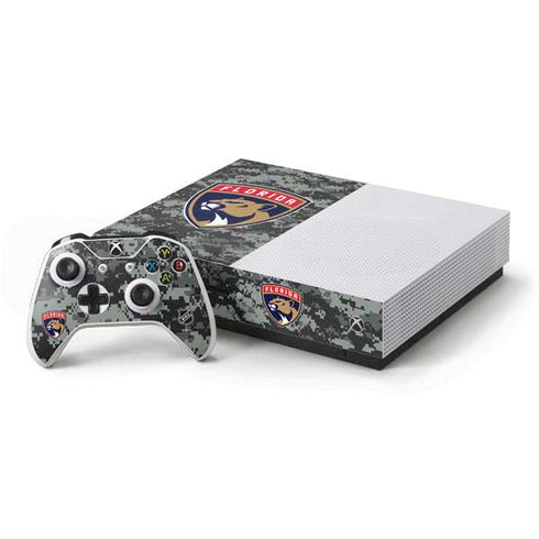 NHL Florida Panthers Camo Xbox One S Console and Controller Bundle Skin
