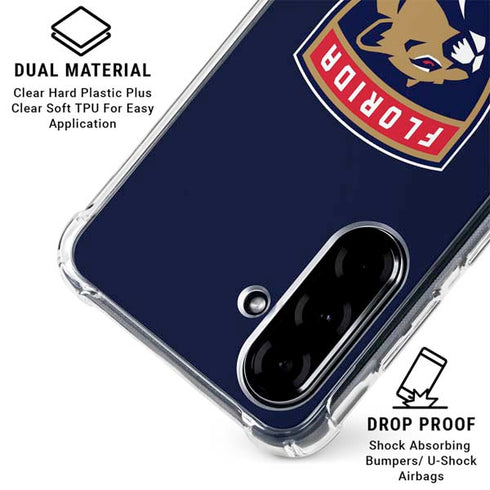 NHL Florida Panthers Distressed Galaxy A36 5G Clear Case