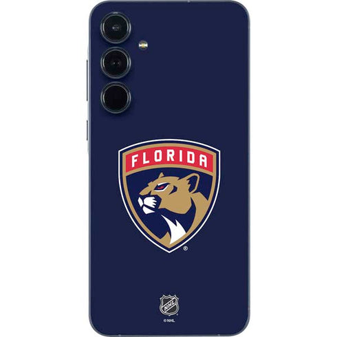 NHL Florida Panthers Distressed Galaxy A55 5G Skin