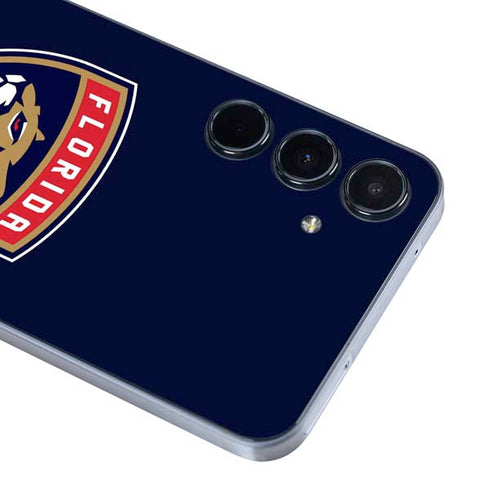 NHL Florida Panthers Distressed Galaxy A55 5G Skin
