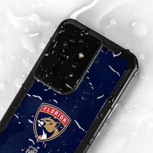 NHL Florida Panthers Distressed Galaxy S24 Ultra Waterproof Case