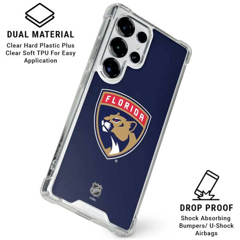 NHL Florida Panthers Distressed Galaxy S25 Ultra Clear Case