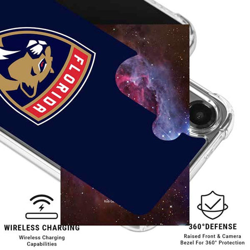 NHL Florida Panthers Distressed Galaxy S26 Plus Clear Case