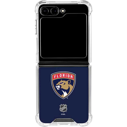 NHL Florida Panthers Distressed Galaxy Z Flip6 Clear Case