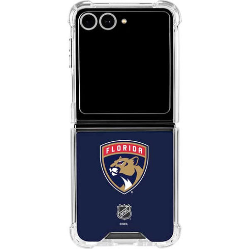 NHL Florida Panthers Distressed Galaxy Z Flip7 Clear Case