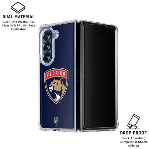 NHL Florida Panthers Distressed Galaxy Z Fold7 Clear Case